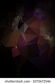 Abstract polygonal background with dark faded corners. Copy space. Vector clip art.
