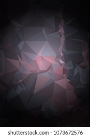 Abstract polygonal background with dark faded corners. Copy space. Vector clip art.