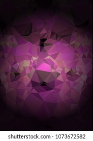 Abstract polygonal background with dark faded corners. Copy space. Vector clip art.