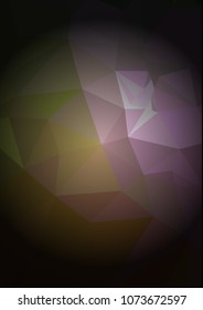 Abstract polygonal background with dark faded corners. Copy space. Vector clip art.