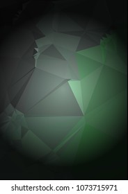 Abstract polygonal background with dark faded corners. Copy space. Vector clip art.