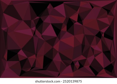 Abstract Polygonal Background in Dark Red Tones with Geometric Triangle Shapes Creating a Low-Poly Design Perfect for Digital Art, Presentations, Web Design, and Graphic Projects
