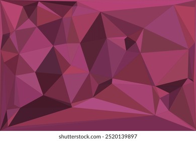 Abstract Polygonal Background in Dark Red Tones with Geometric Triangle Shapes Creating a Low-Poly Design Perfect for Digital Art, Presentations, Web Design, and Graphic Projects
