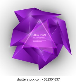 Abstract polygonal background. Elegant design element template with place for your text.