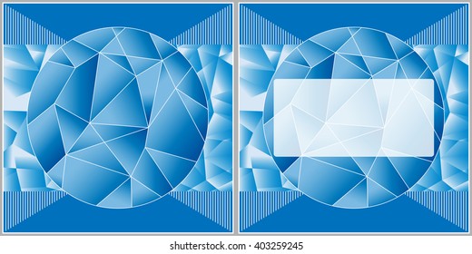 Abstract polygonal background with field for text