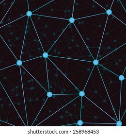 Abstract polygonal  background. Futuristic style card. Vector illustration