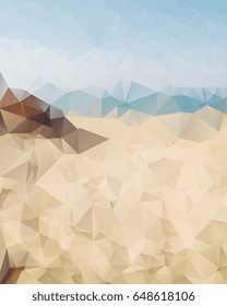 Abstract polygonal background. Geometric mosaic of triangles. Vector illustration