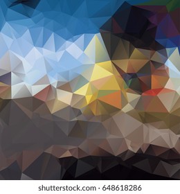 Abstract polygonal background. Geometric mosaic of triangles. Vector illustration