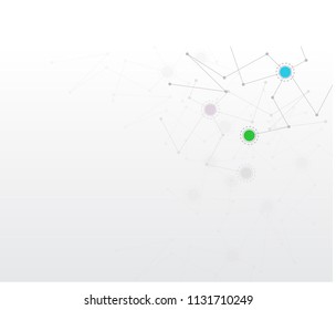 Abstract polygonal background, geometrical backdrop with connecting dots, lines.