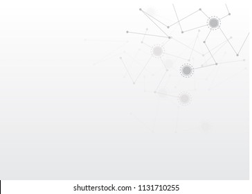 Abstract polygonal background, geometrical backdrop with connecting dots, lines.