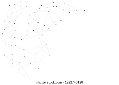 Abstract polygonal background, geometrical backdrop with connecting connection, science, technology background