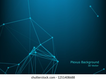 Abstract polygonal background, geometrical backdrop with connecting dots, lines, triangles for global web, connection, science, futuristic concept. 