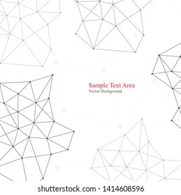 Abstract polygonal background, geometrical backdrop with connecting dots.