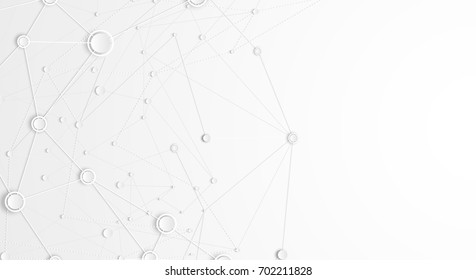 Abstract polygonal background, geometrical backdrop with connecting dots, lines, triangles for global web, connection, science, futuristic concept. Vector minimalist, trendy illustration.