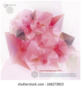 Abstract polygonal background. Geometrical texture. Geometric flowers.