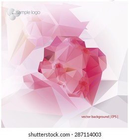 Abstract polygonal background. Geometrical texture. Geometric flowers.