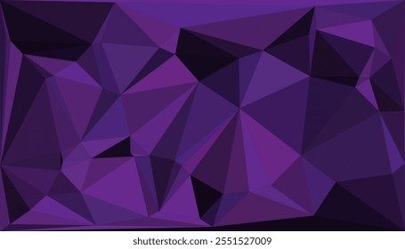 Abstract Polygonal Background in Gradient Shades of Blue and Purple for Design, Web, and Digital Projects