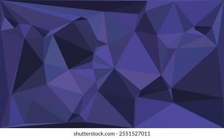 Abstract Polygonal Background in Gradient Shades of Blue and Purple for Design, Web, and Digital Projects