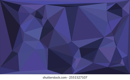 Abstract Polygonal Background in Gradient Shades of Blue and Purple for Design, Web, and Digital Projects