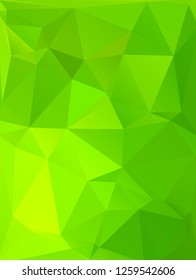 Abstract polygonal background in green colors. Futuristic style. Geometric colorful triangle texture for covers, cases, poster, banner, web. Mosaic surface.  Vector illustration.