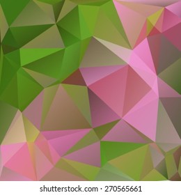 Abstract polygonal background with green and lilac triangles.