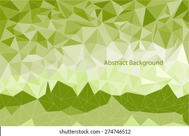 Abstract polygonal background. Green tones. Vector backdrop.