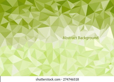 Abstract polygonal background. Green tones. Vector backdrop.