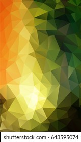 Abstract polygonal background in green, yellow, blue shades. There is a variant in the vector.