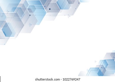 Abstract polygonal background. Hexagon design for medical, business and digital technology vector.
