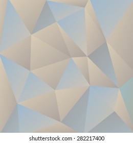 Abstract polygonal background with light blue and gray triangles.