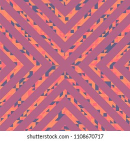 Abstract polygonal background with lines of colored triangles. Can be used as poster, banner, border, background, Wallpaper, card, print and etc. Eps10 vector.