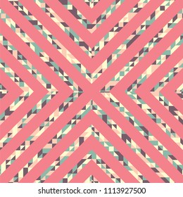 Abstract polygonal background with lines of colored triangles. Can be used as poster, banner, border, background, Wallpaper, card, print and etc. Eps10 vector.