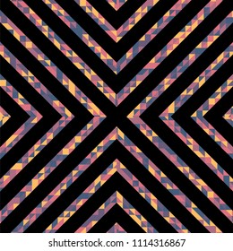 Abstract polygonal background with lines of colored triangles. Can be used as poster, banner, border, background, Wallpaper, card, print and etc. Eps10 vector.