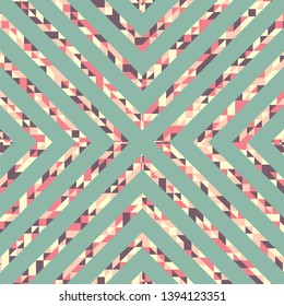 Abstract polygonal background with lines of colored triangles. Can be used as poster, banner, border, background, Wallpaper, card, print and etc. Eps10 vector.
