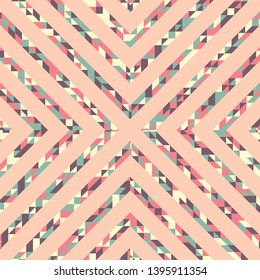 Abstract polygonal background with lines of colored triangles. Can be used as poster, banner, border, background, Wallpaper, card, print and etc. Eps10 vector.