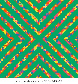 Abstract polygonal background with lines of colored triangles. Can be used as poster, banner, border, background, Wallpaper, card, print and etc. Eps10 vector.