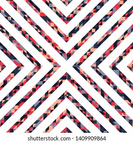 Abstract polygonal background with lines of colored triangles. Can be used as poster, banner, border, background, Wallpaper, card, print and etc. Eps10 vector.
