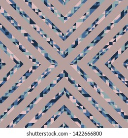 Abstract polygonal background with lines of colored triangles. Can be used as poster, banner, border, background, Wallpaper, card, print and etc. Eps10 vector.