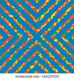 Abstract polygonal background with lines of colored triangles. Can be used as poster, banner, border, background, Wallpaper, card, print and etc. Eps10 vector.