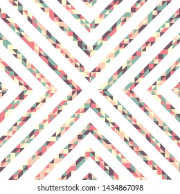 Abstract polygonal background with lines of colored triangles. Can be used as poster, banner, border, background, Wallpaper, card, print and etc. Eps10 vector.