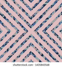 Abstract polygonal background with lines of colored triangles. Can be used as poster, banner, border, background, Wallpaper, card, print and etc. Eps10 vector.