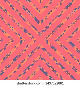 Abstract polygonal background with lines of colored triangles. Can be used as poster, banner, border, background, Wallpaper, card, print and etc. Eps10 vector.