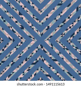 Abstract polygonal background with lines of colored triangles. Can be used as poster, banner, border, background, Wallpaper, card, print and etc. Eps10 vector.