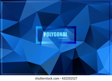 Abstract polygonal background. Low poly design. Polygonal vector background. Futuristic design.Suitable for ads, signboards, menu and web banner designs. Azur concept. Black Swallowtail