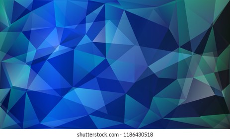 Abstract polygonal background of many triangles in blue colors