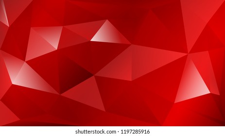 Abstract polygonal background of many triangles in red colors