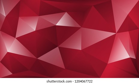 Abstract polygonal background of many triangles in red colors