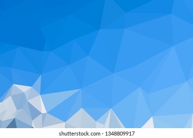 Resumen del fondo poligonal de muchos triángulos en colores azules