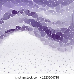 Abstract polygonal background of orange and purple colors. Vector illustration.