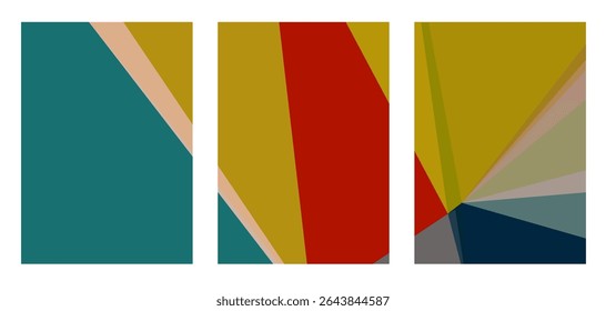 Abstrakter polygonaler Hintergrund mit orangefarbenen und violetten Farben. Vektorgrafik.